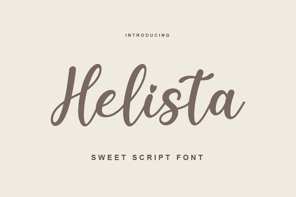 Пример шрифта Helista