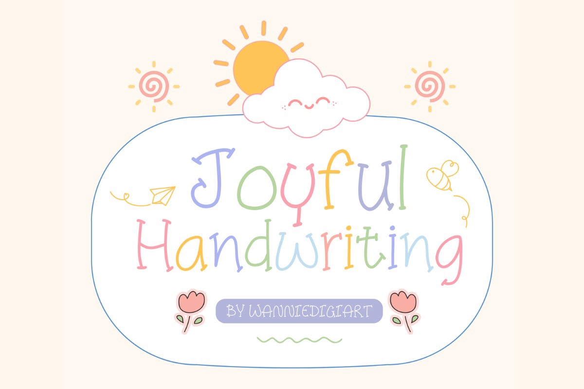 Пример шрифта Joyful Handwritten