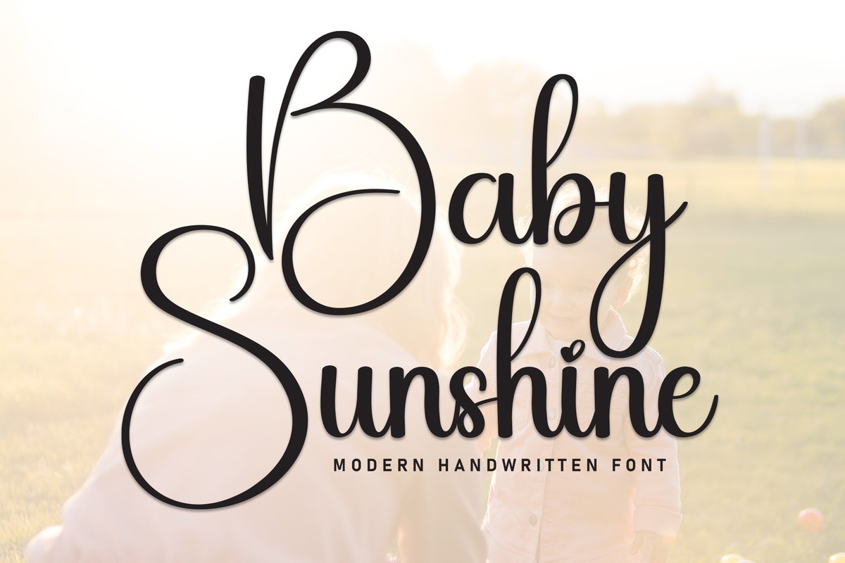 Пример шрифта Baby Sunshine