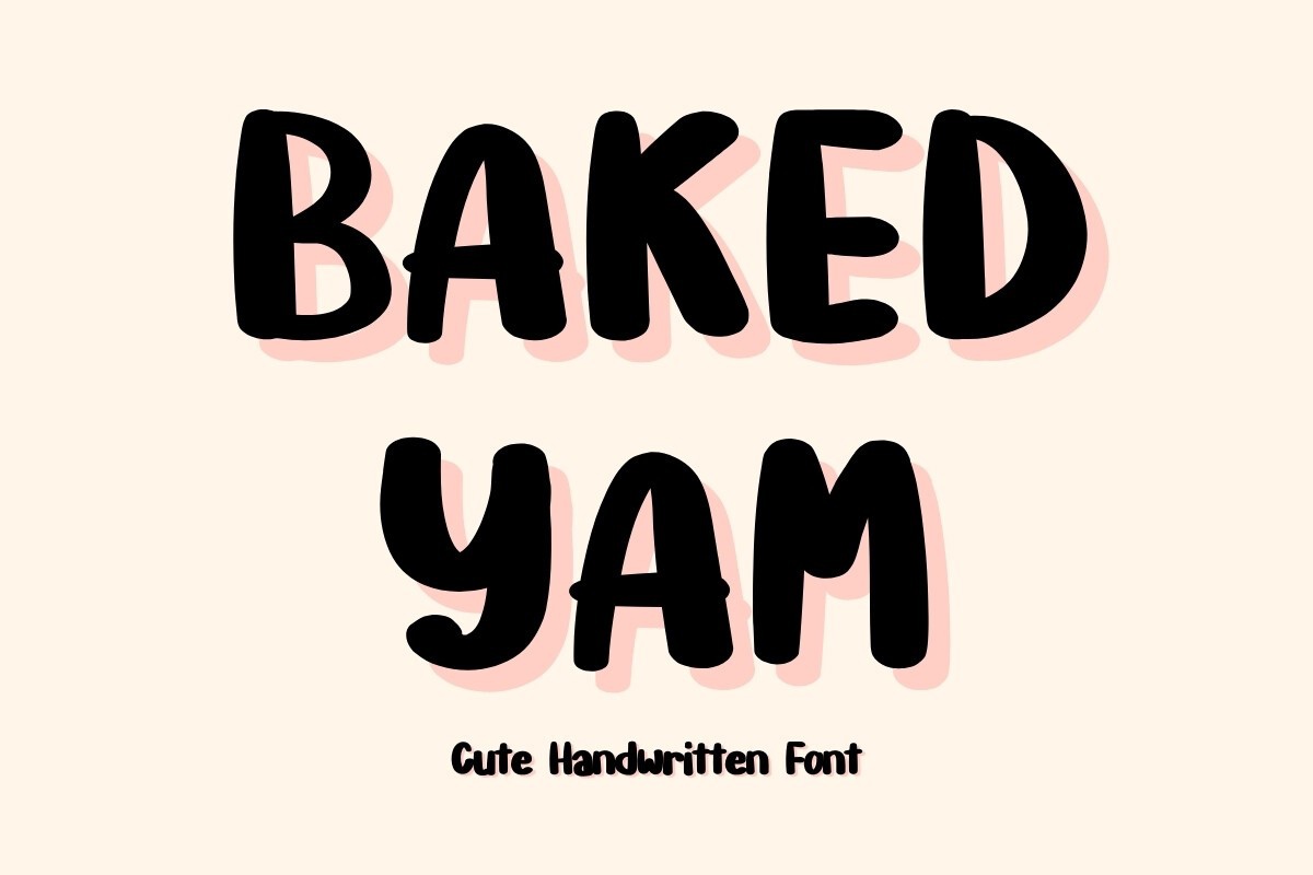 Пример шрифта Baked Yam