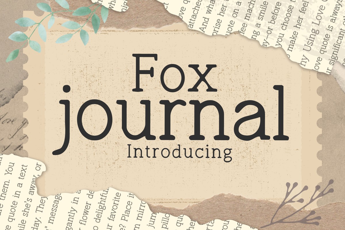 Пример шрифта Fox Journal