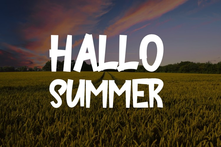 Пример шрифта Hallo Summer Regular