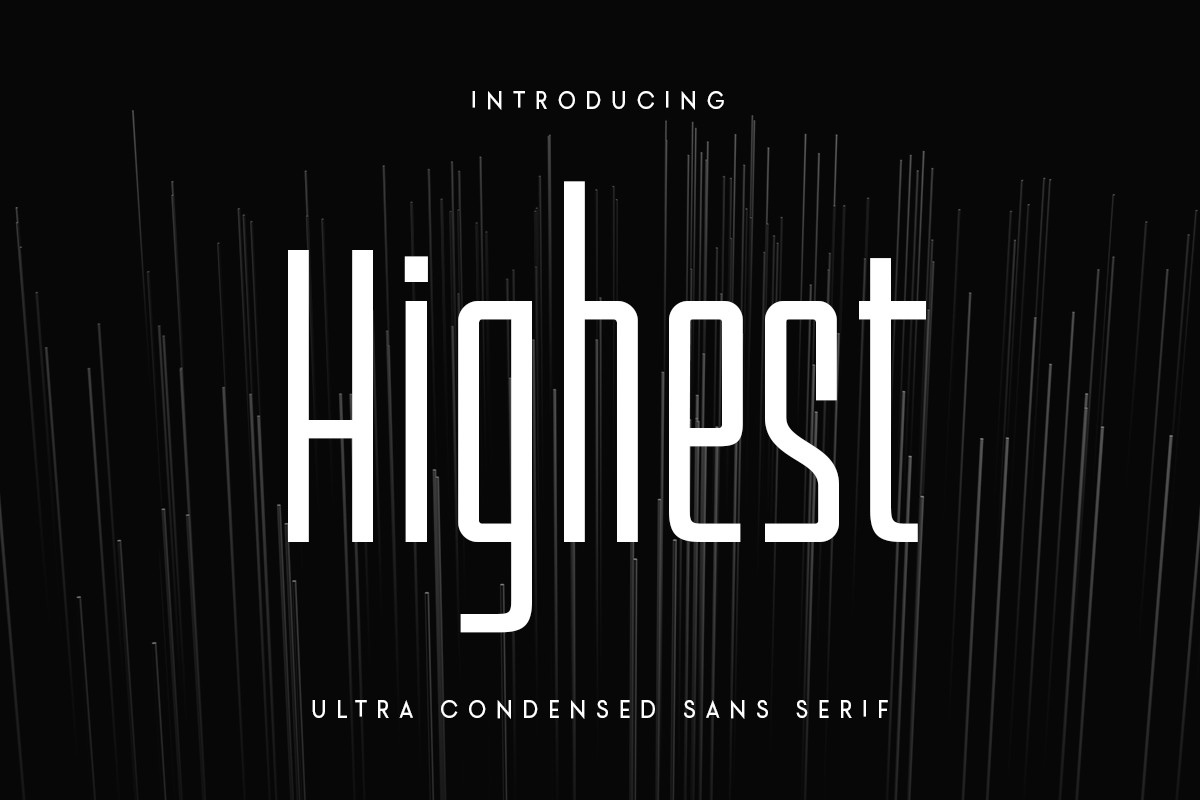 Пример шрифта Highest Regular