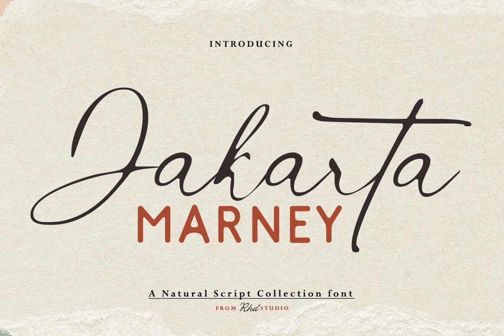 Пример шрифта Jakarta Marney