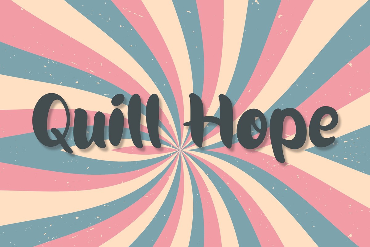 Пример шрифта Quill Hope