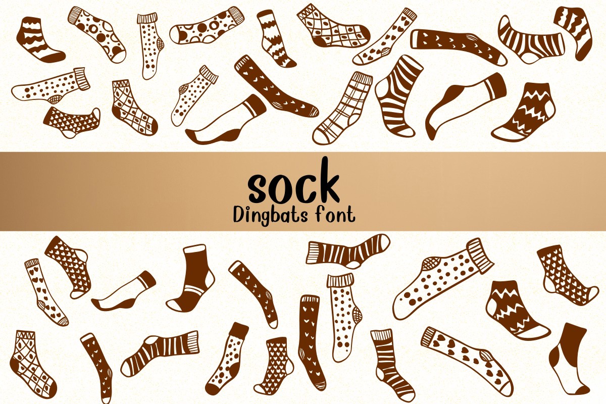 Пример шрифта Sock