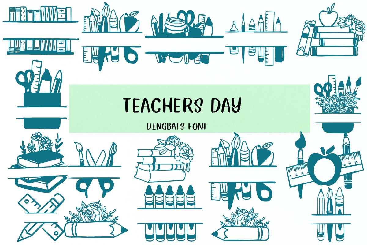 Пример шрифта Teachers Day