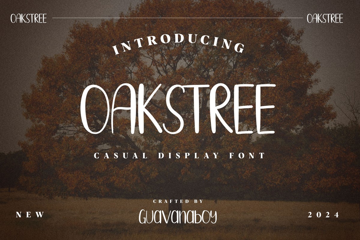 Пример шрифта Oakstree