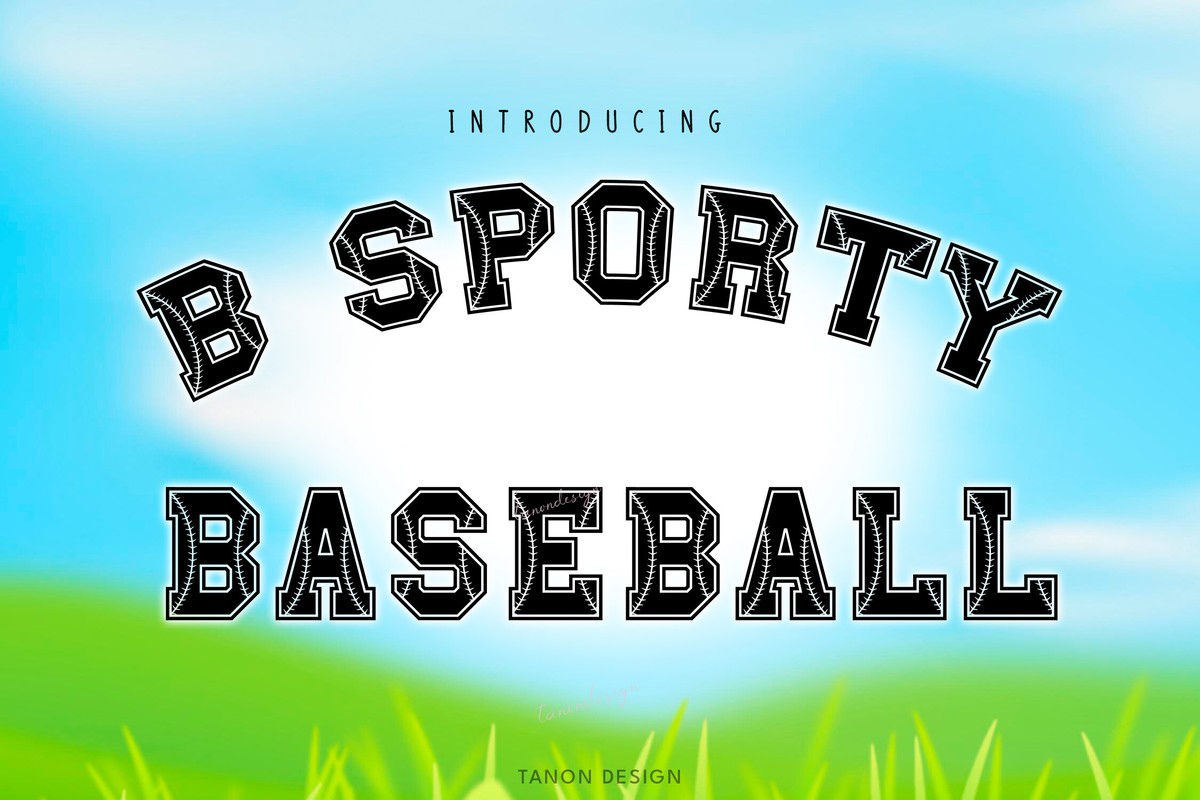 Пример шрифта B Sporty Baseball Regular