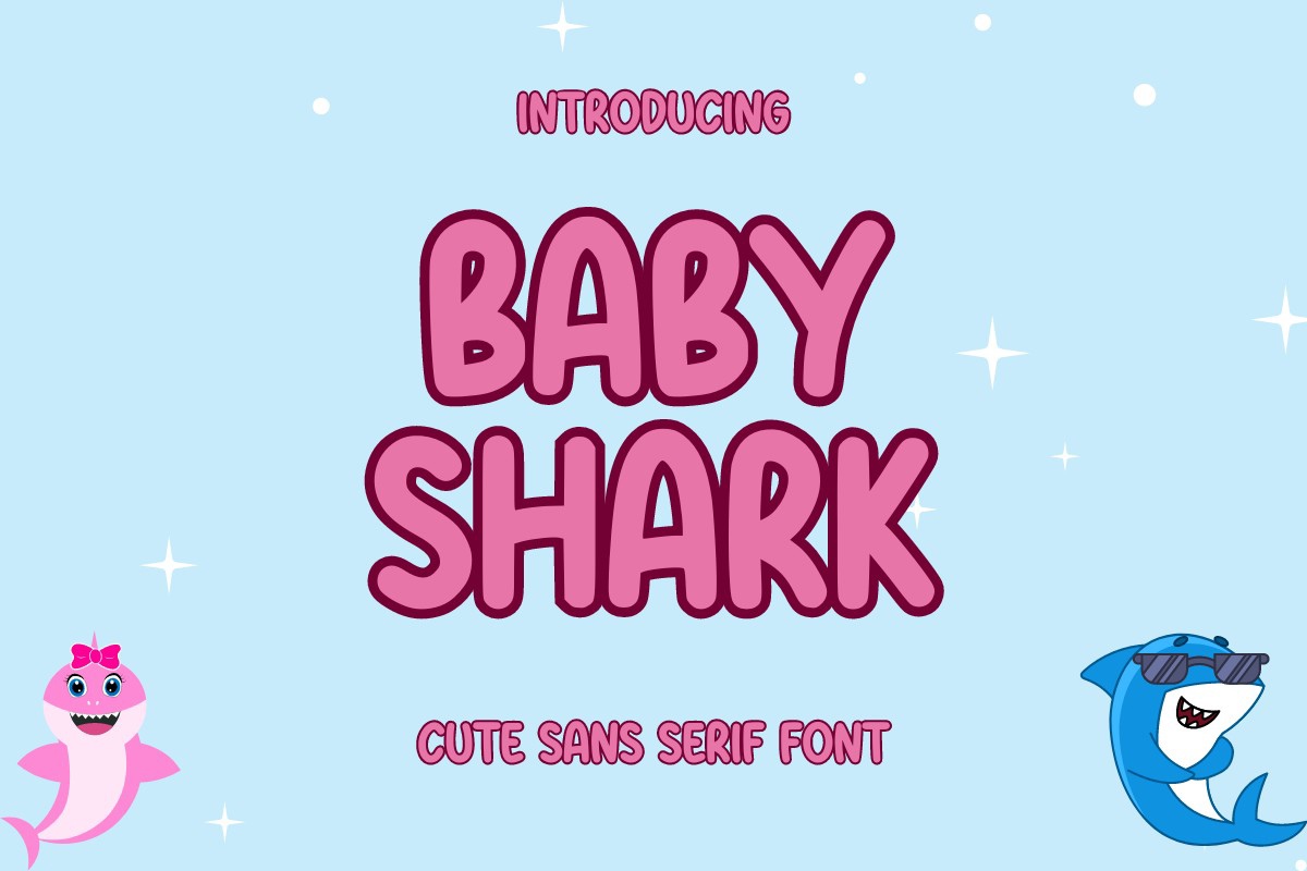 Пример шрифта BabyShark