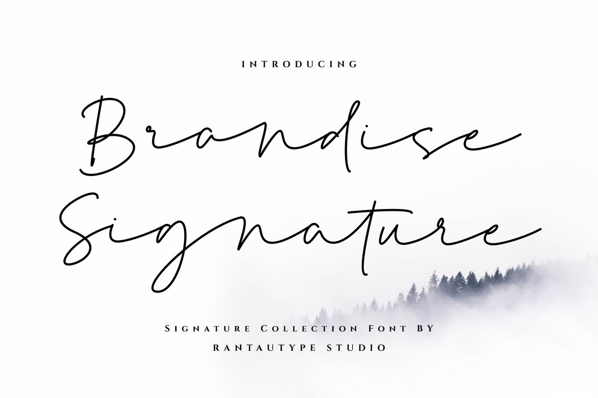 Пример шрифта Brandise Signature