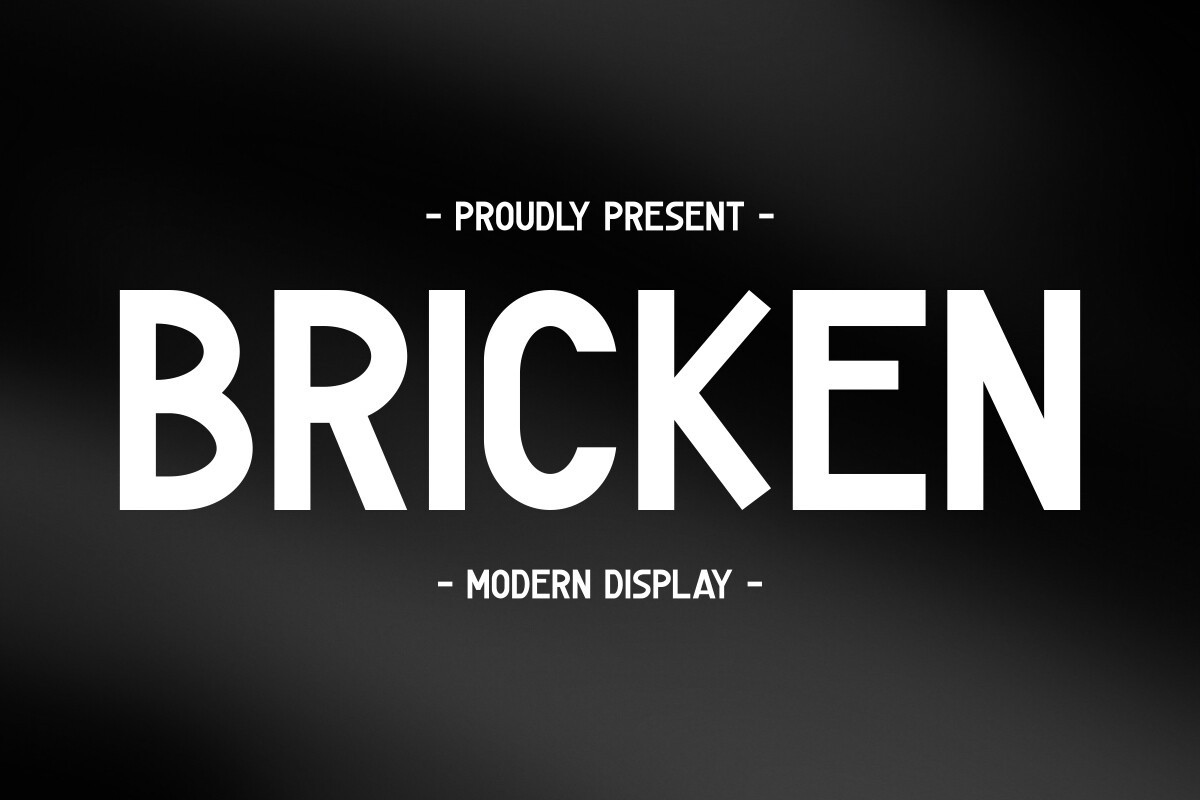 Пример шрифта Bricken Regular