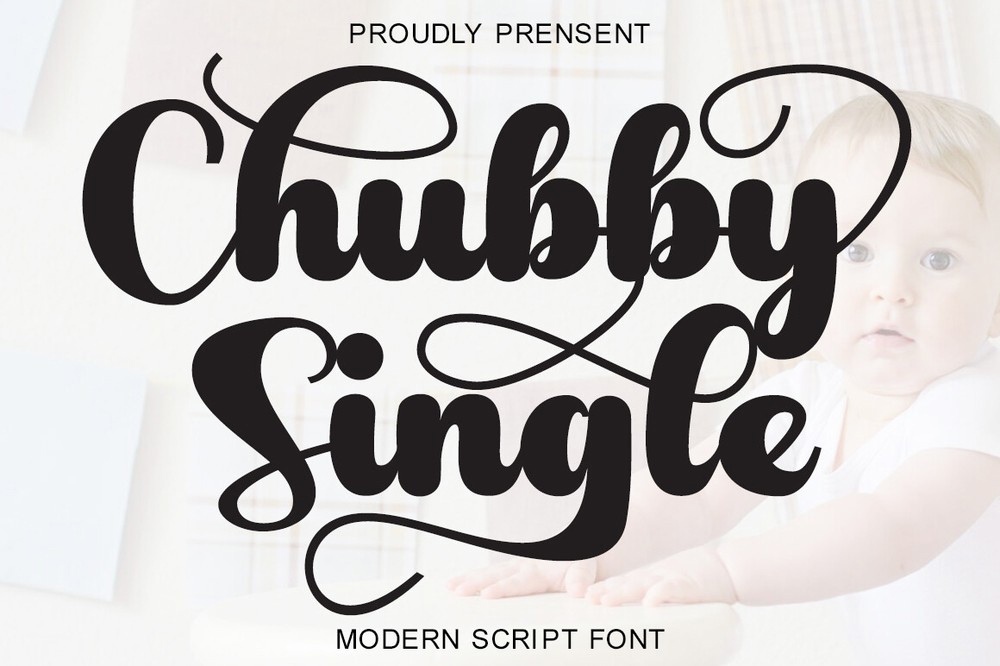 Пример шрифта Chubby Single