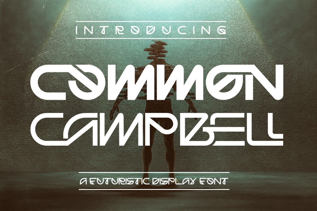 Пример шрифта Common Campbell