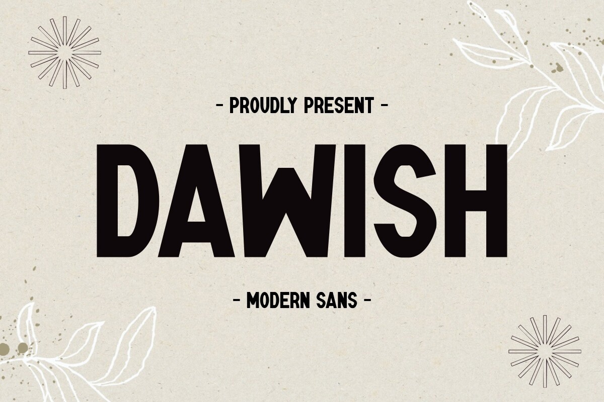 Пример шрифта Dawish