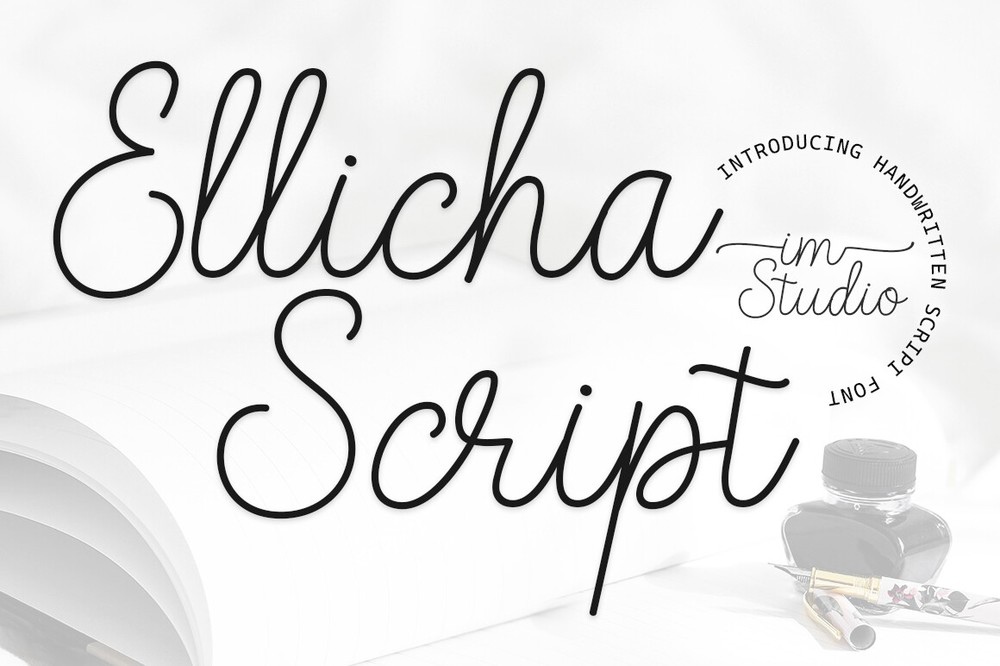 Пример шрифта Ellicha Script