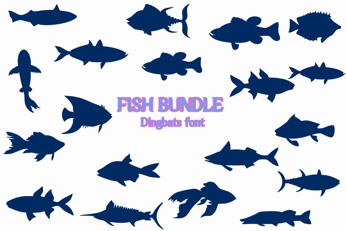 Пример шрифта Fish Bundle Regular