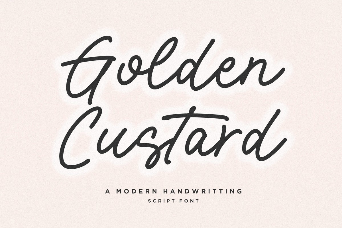 Пример шрифта Golden Custard Regular