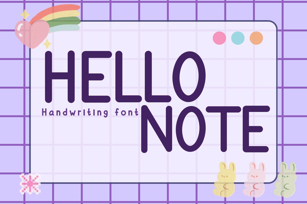 Пример шрифта Hello Note