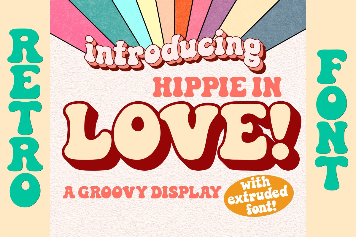 Пример шрифта Hippie in Love