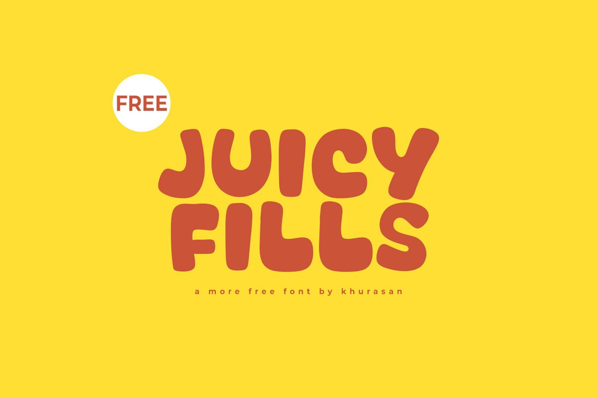 Пример шрифта Juicy Fills