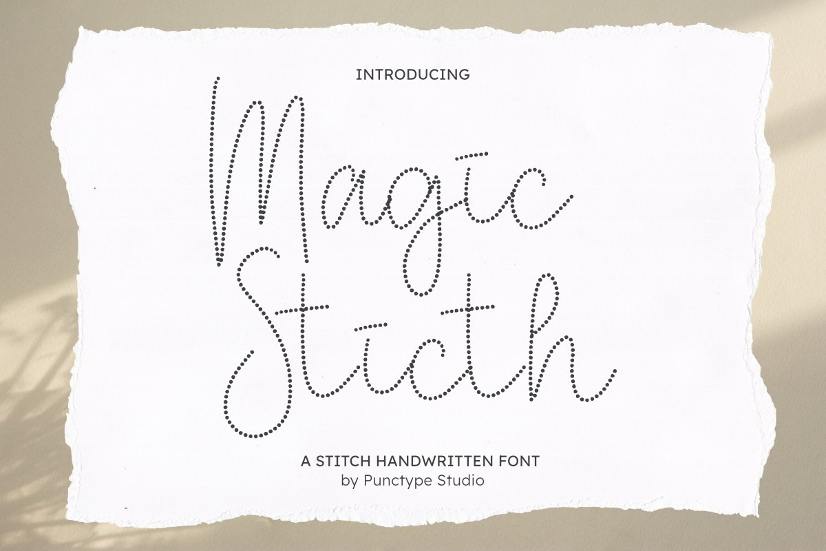 Пример шрифта Magic Stitch