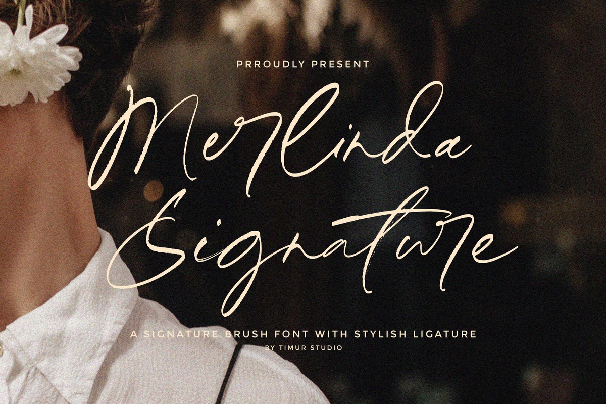 Пример шрифта Merlinda Signature