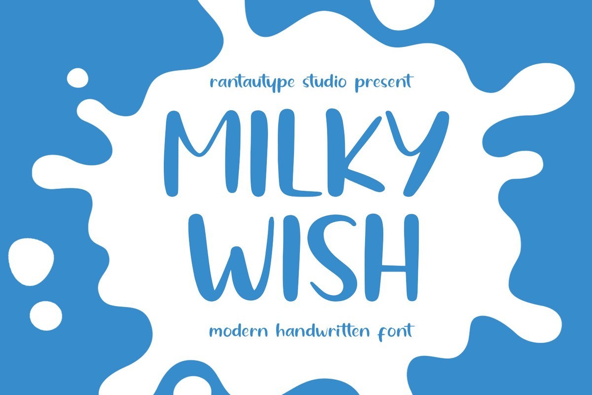 Пример шрифта Milky Wish