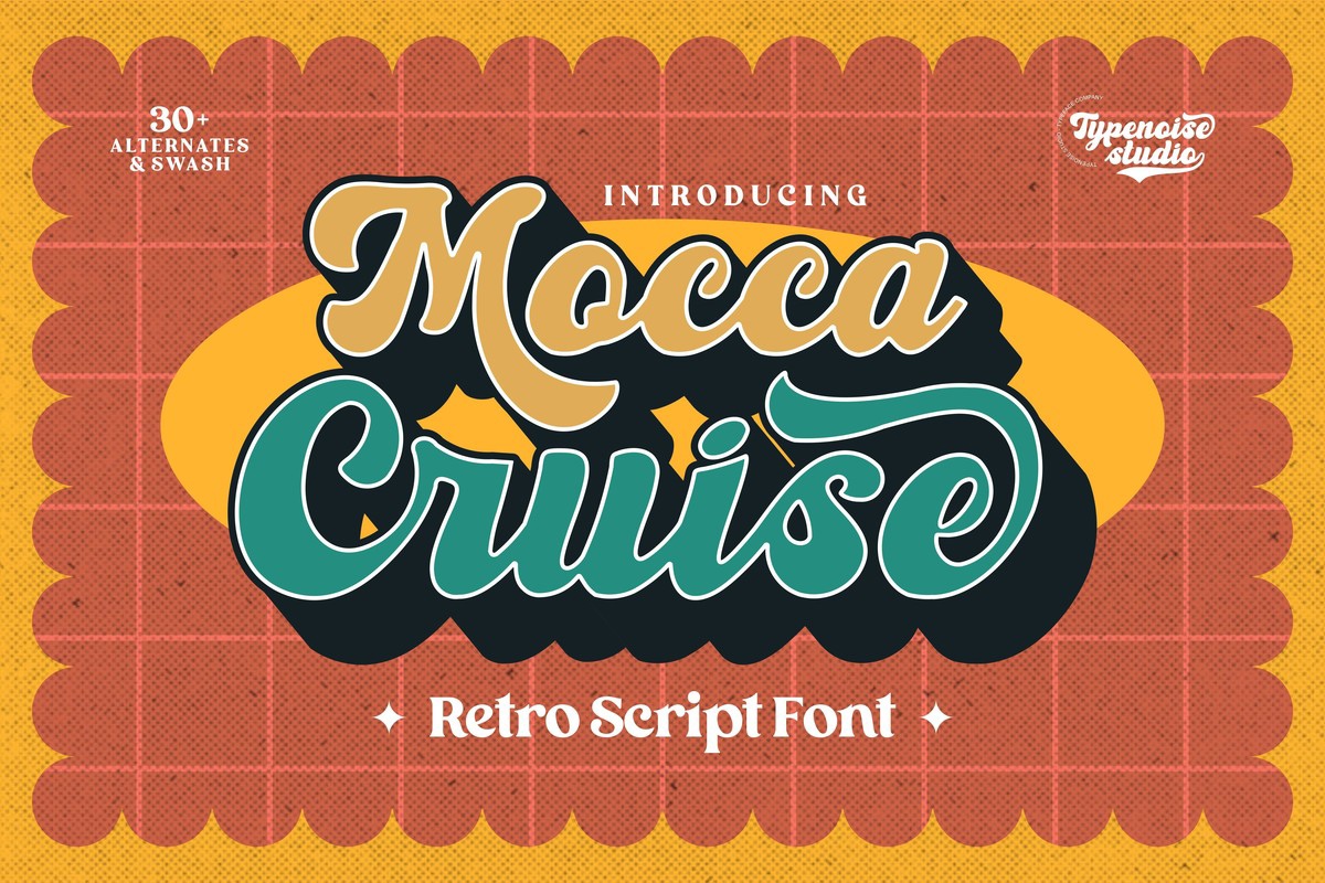 Пример шрифта Mocca Cruise