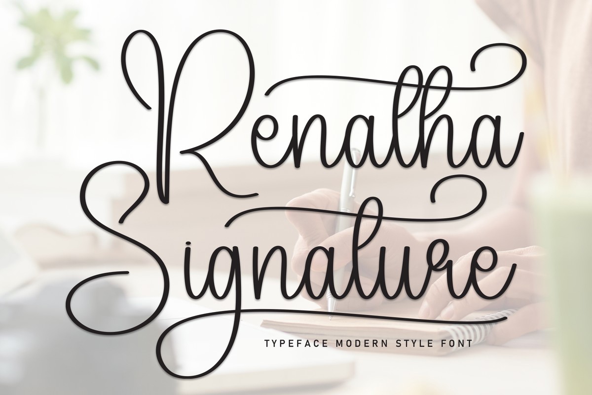 Пример шрифта Renatha Signature