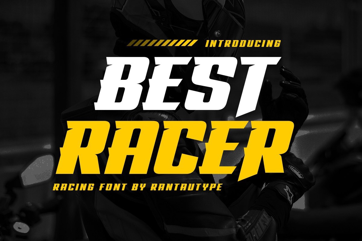 Пример шрифта Best Racer