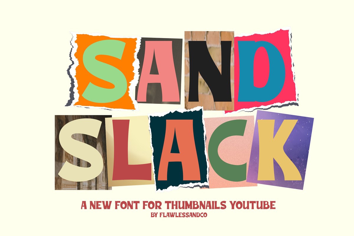 Пример шрифта Sand Slack