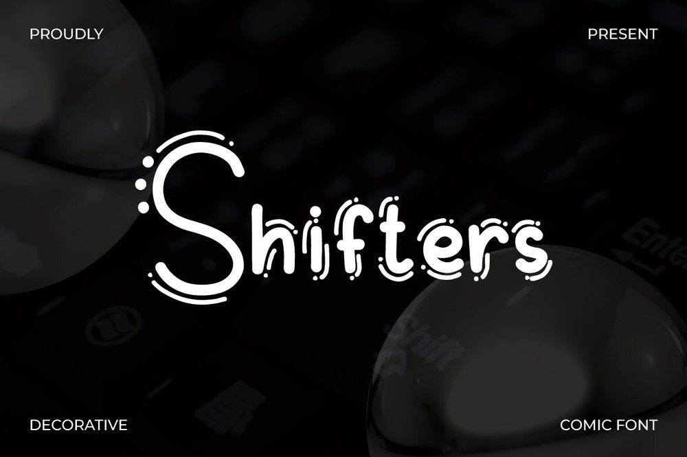 Пример шрифта Shifters