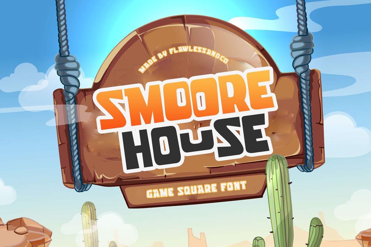 Пример шрифта Smoore House