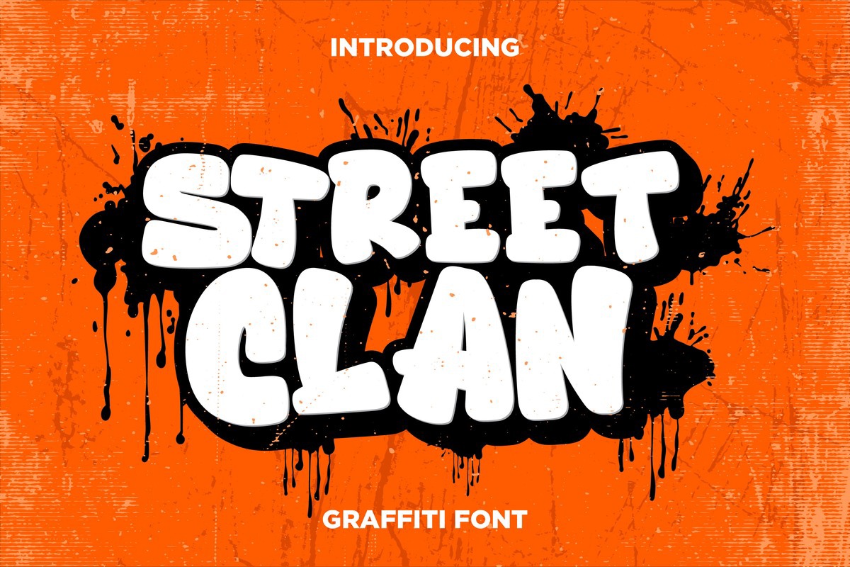 Пример шрифта Street Clan