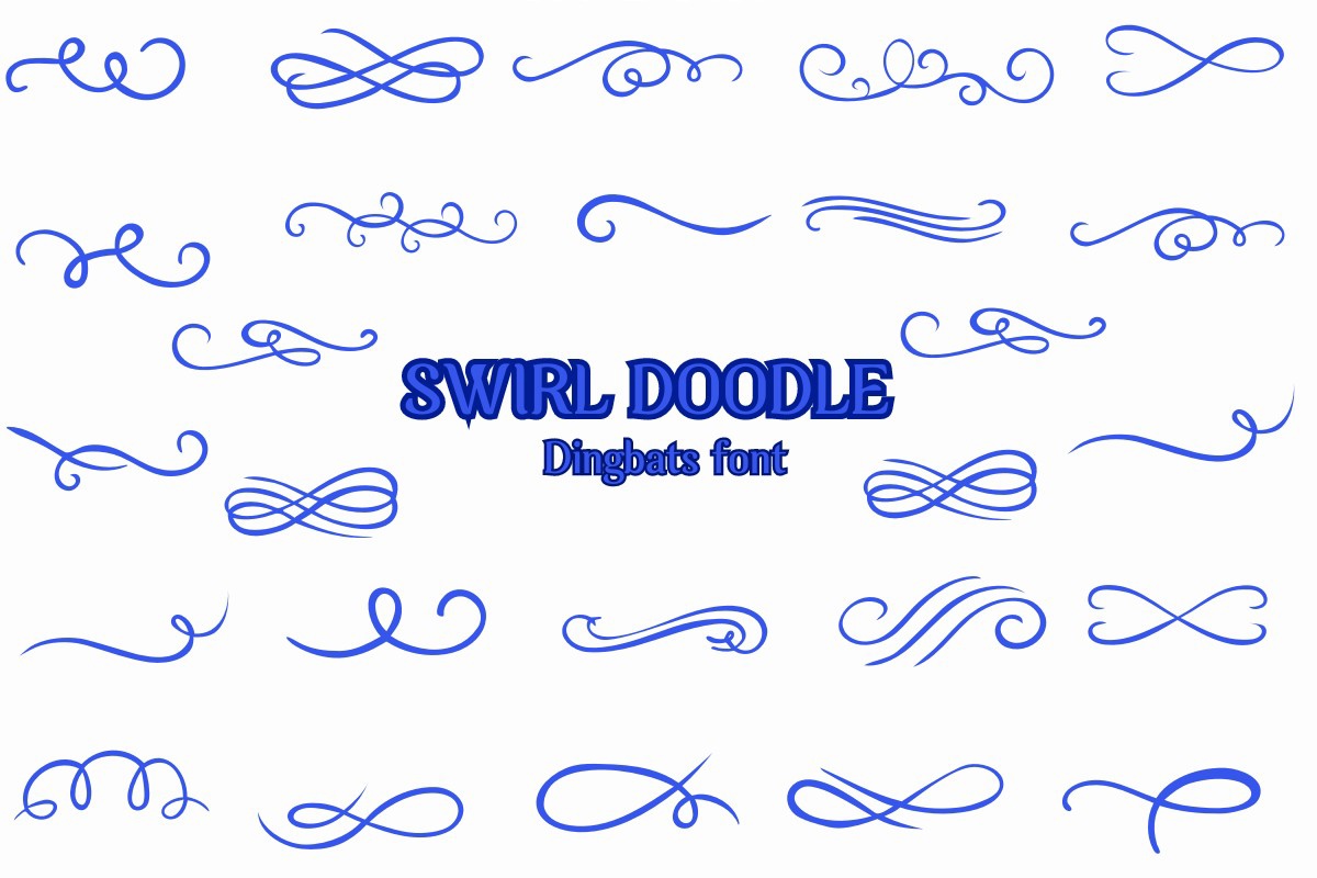 Пример шрифта Swirl Doodle