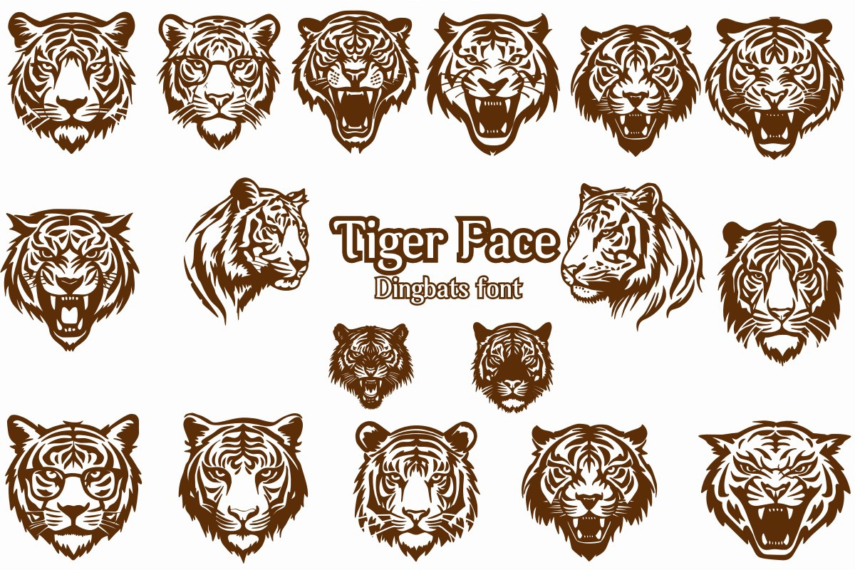 Пример шрифта Tiger Face