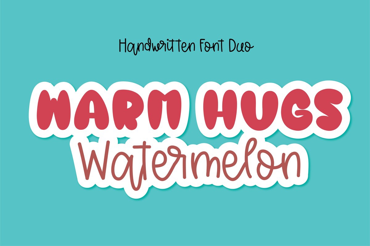 Пример шрифта WarmHugs Watermelon