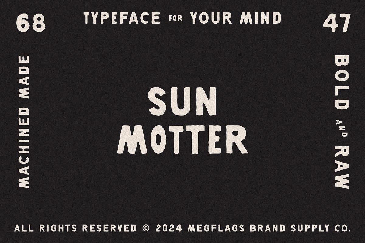 Пример шрифта Sun Motter