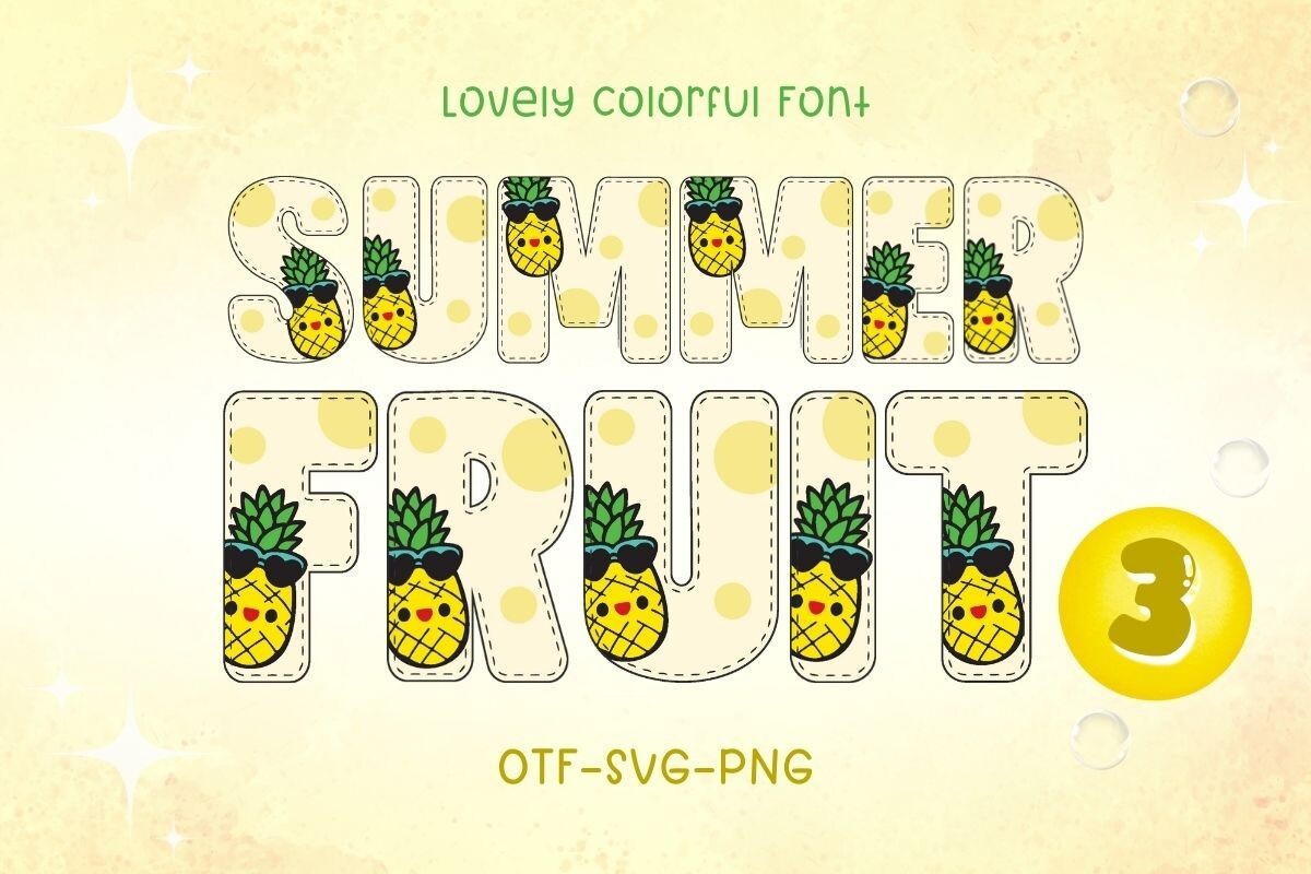 Пример шрифта Summer Fruit 3