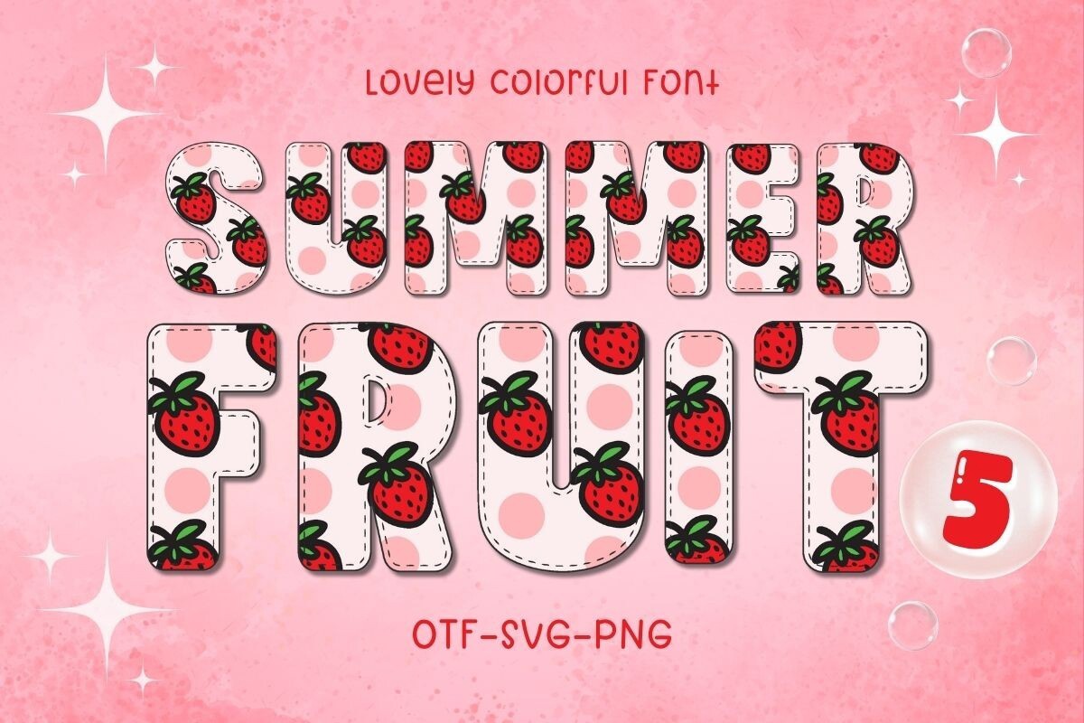 Пример шрифта Summer Fruit 5