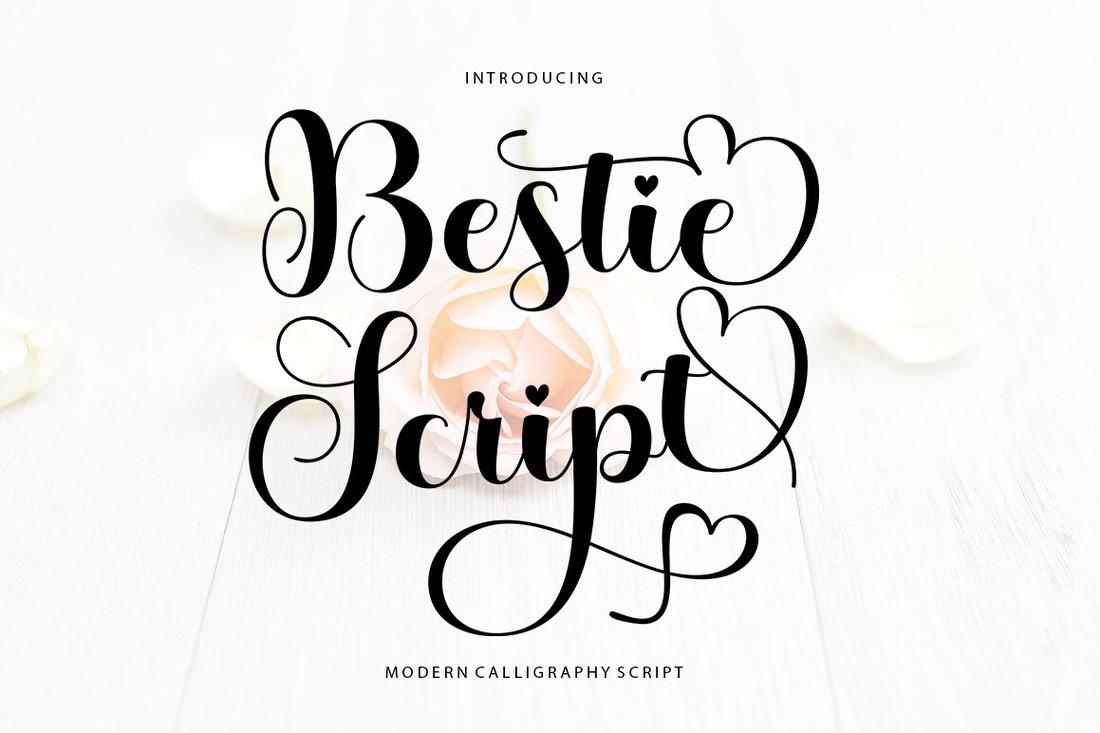 Пример шрифта Bestie Script