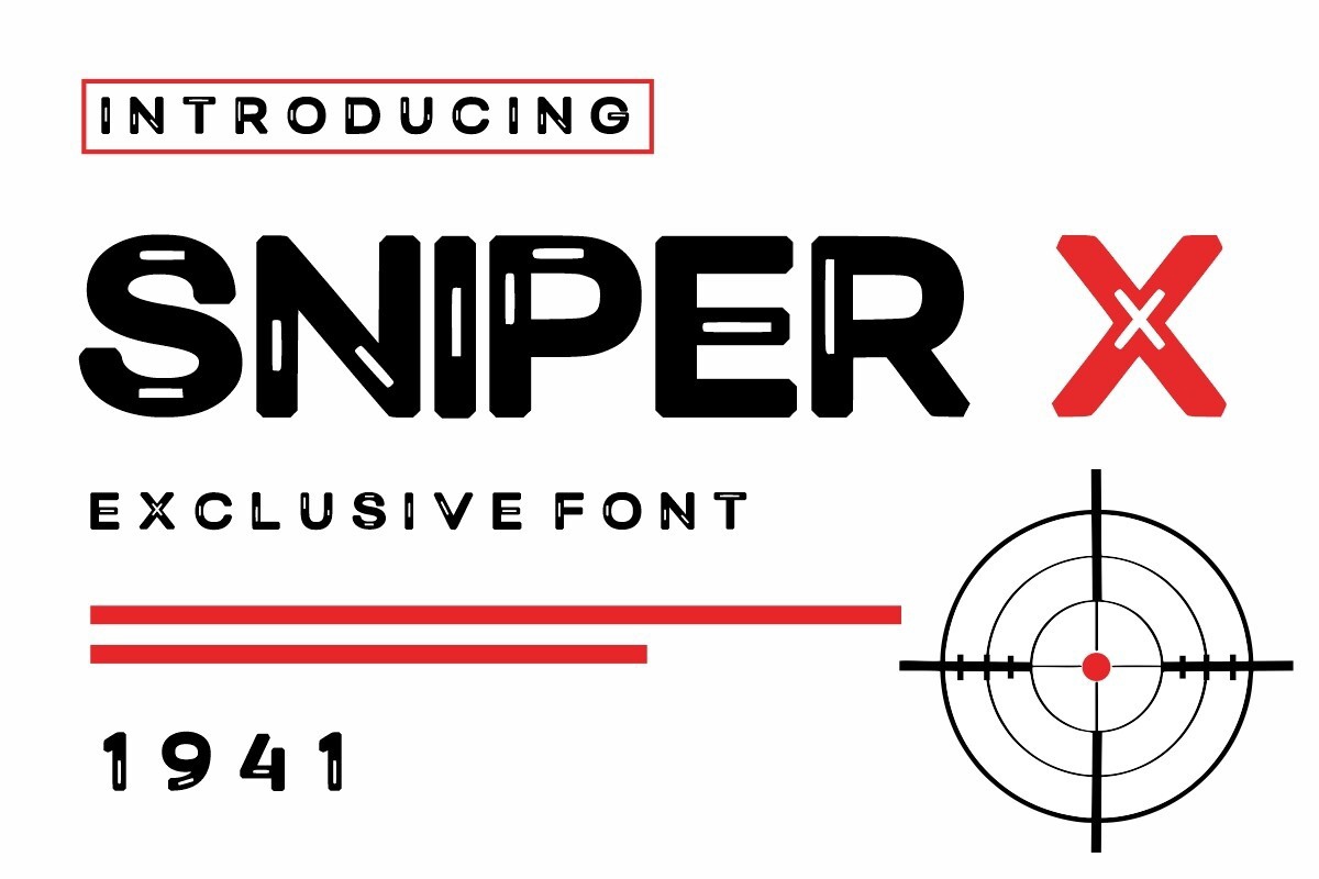 Пример шрифта Sniper X