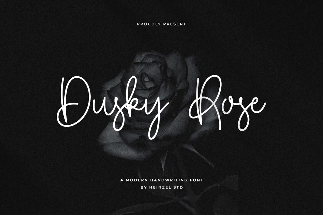 Пример шрифта Dusky Rose