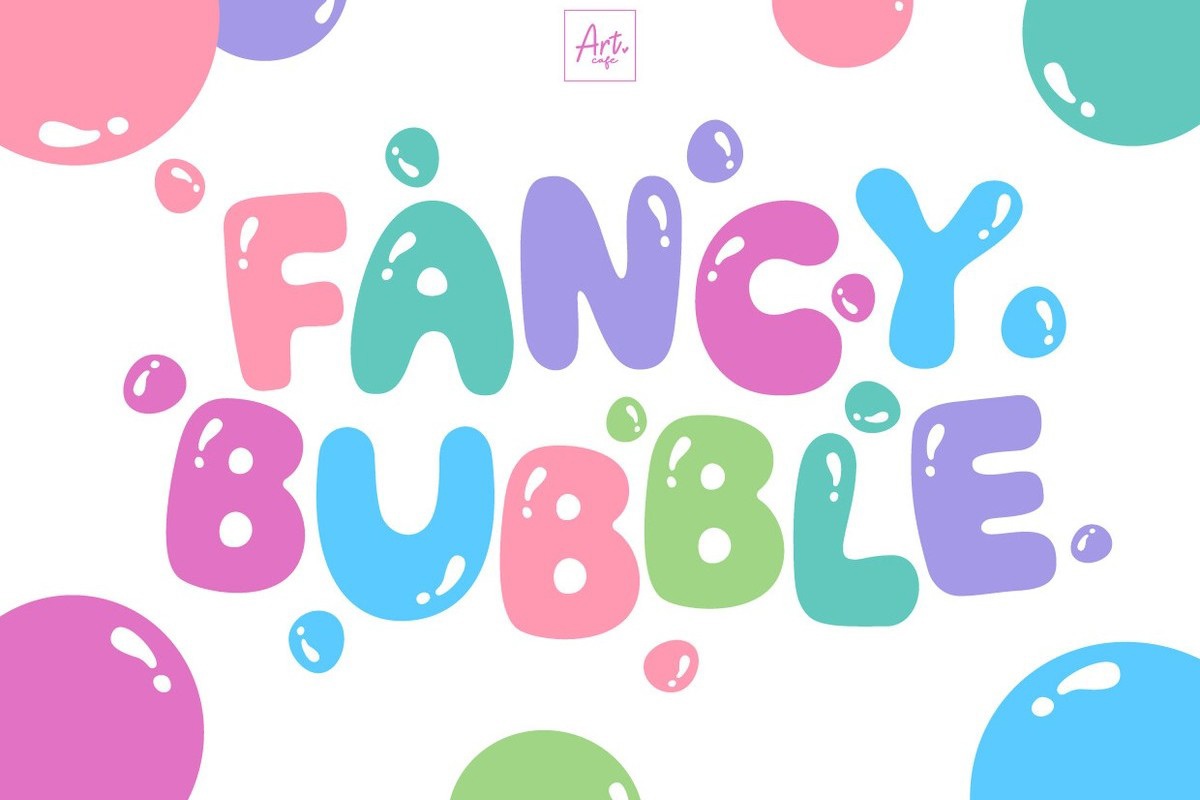 Пример шрифта Fancy Bubble