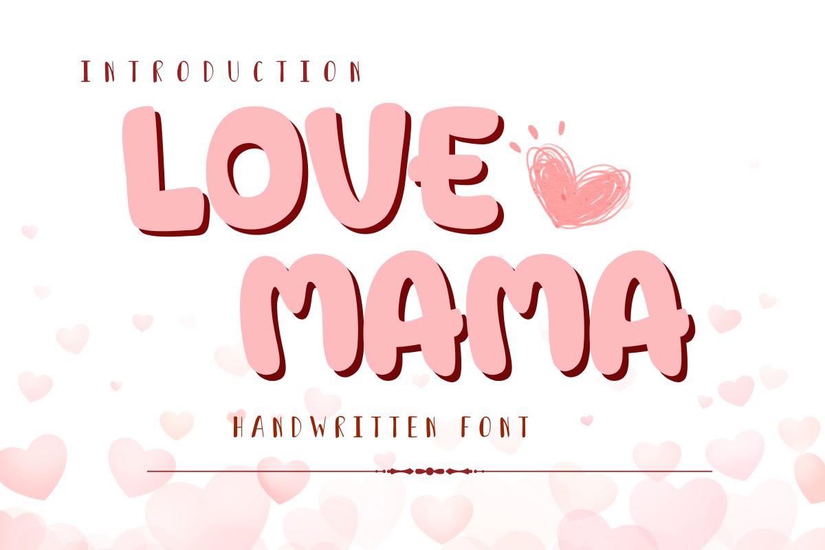 Пример шрифта Love Mama