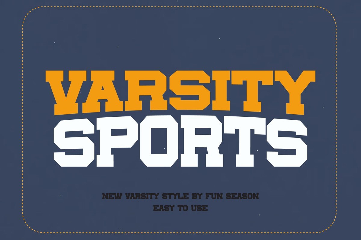 Пример шрифта Varsity Sports