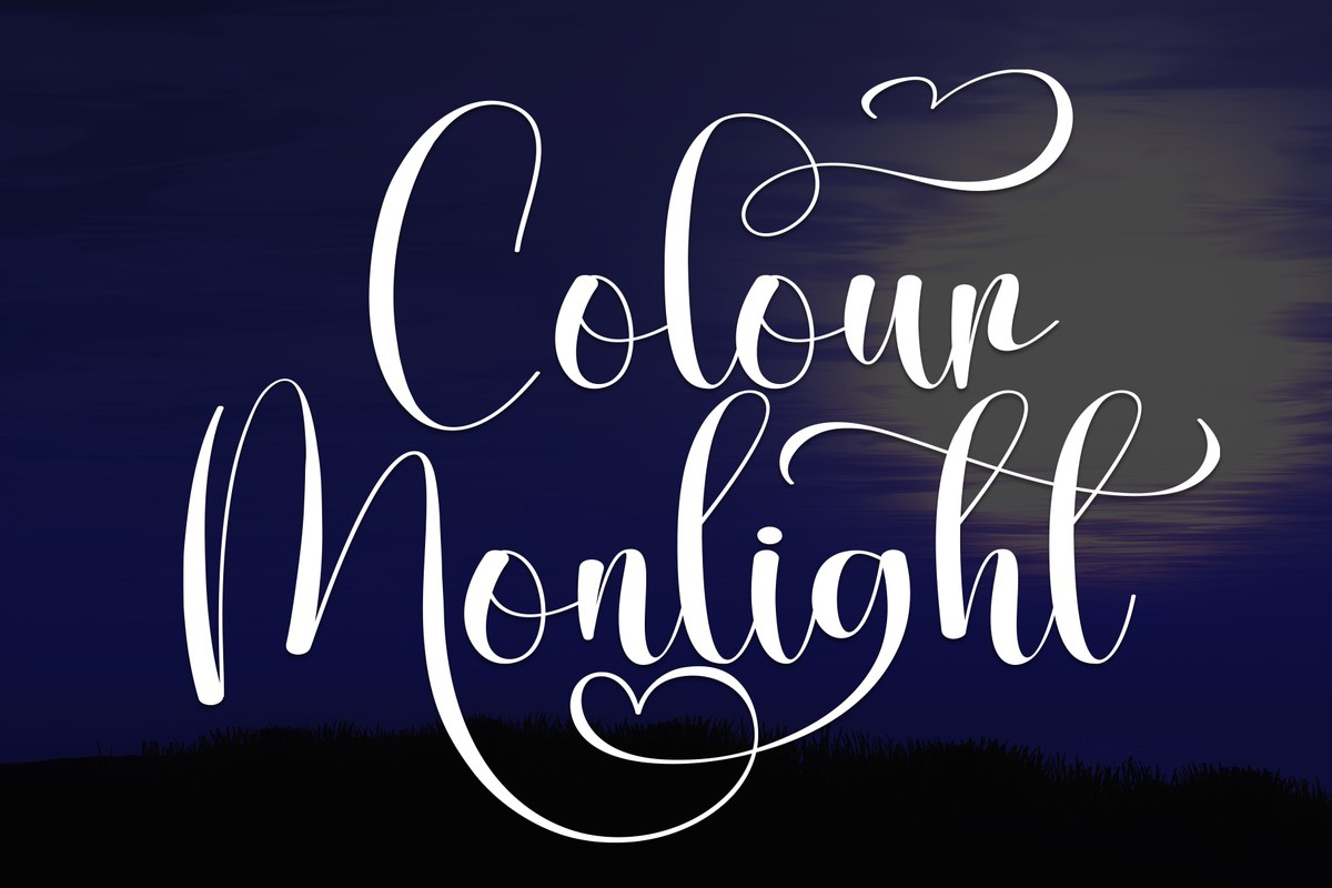 Пример шрифта Colour Monlight