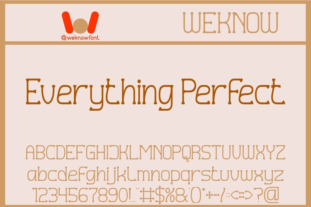 Пример шрифта Everything Perfect