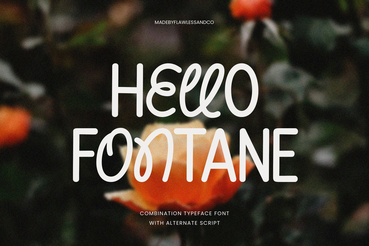 Пример шрифта Hello Fontane